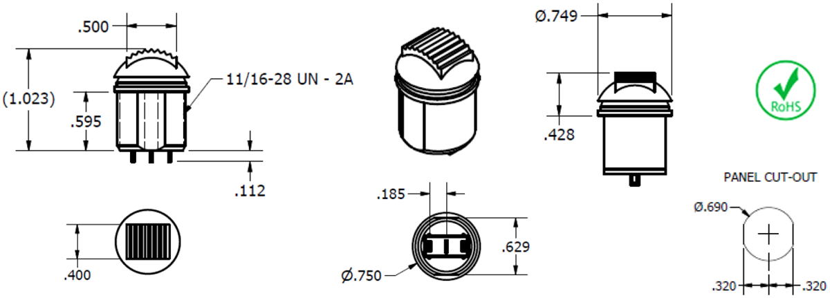 Electroswitch TS IP67 Sealed Thumb Switch
